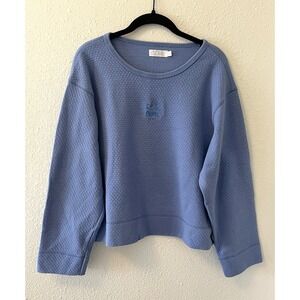 Vintage 90's Sweatshirt Women's Size M Boxy Oversized Aspen Periwinkle Twee SDI